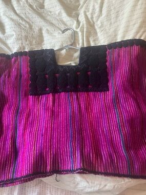 Beautiful Purple huipil blouse